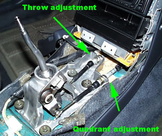 Shifter cable adjustment